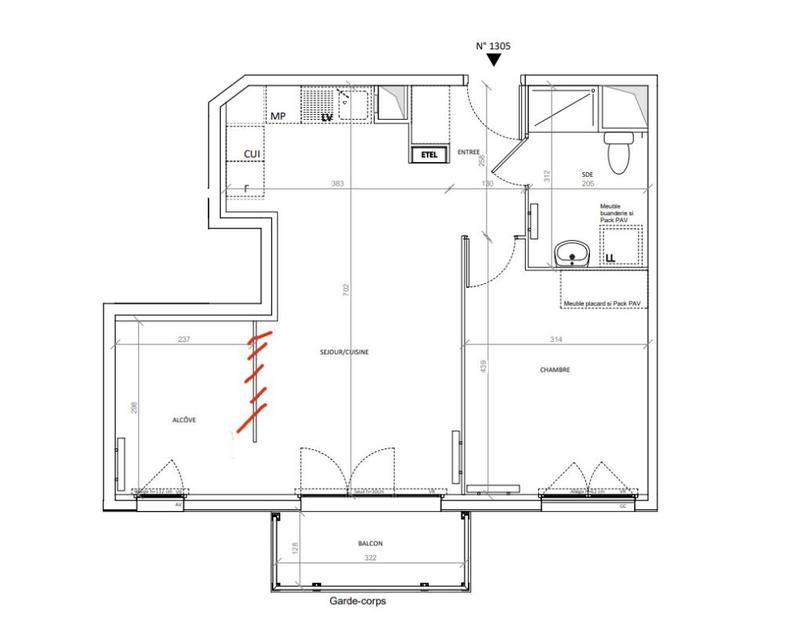 Appartement - 52 m² - 2 pièces