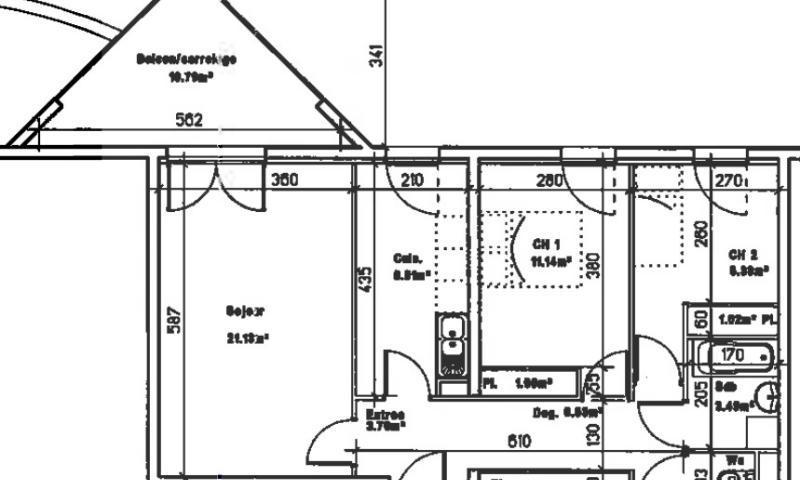Appartement - 67 m² - 3 pièces