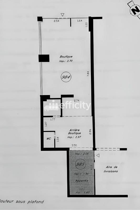 Bureau - 62 m² - 2 pièces