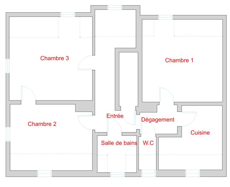 Appartement - 53 m² - 3 pièces