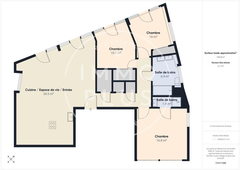 Appartement - 105 m² - 4 pièces