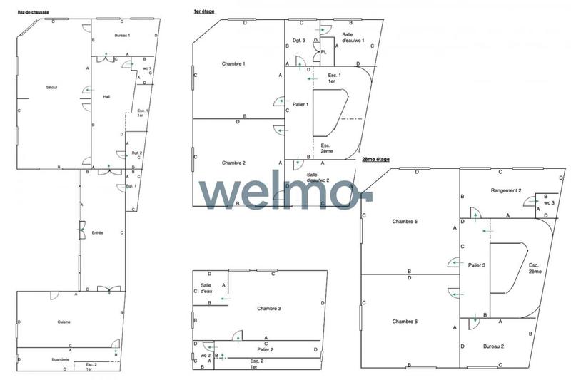 Maison de ville - 263 m² - 9 pièces