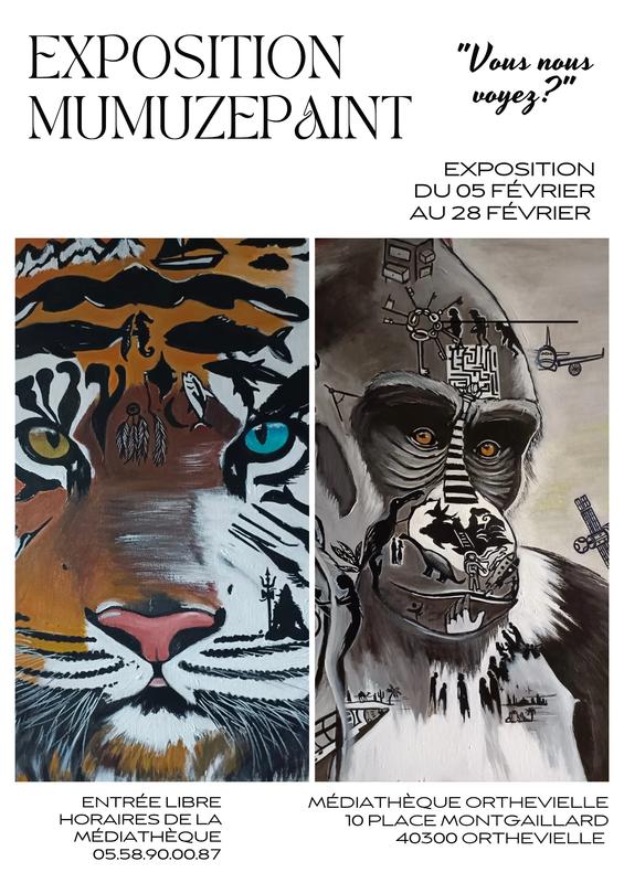 Exposition de peinture de l'artiste Mumuzepaint