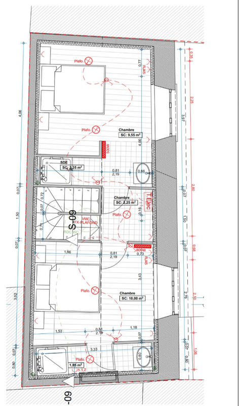 Maison - 57 m² - 3 pièces