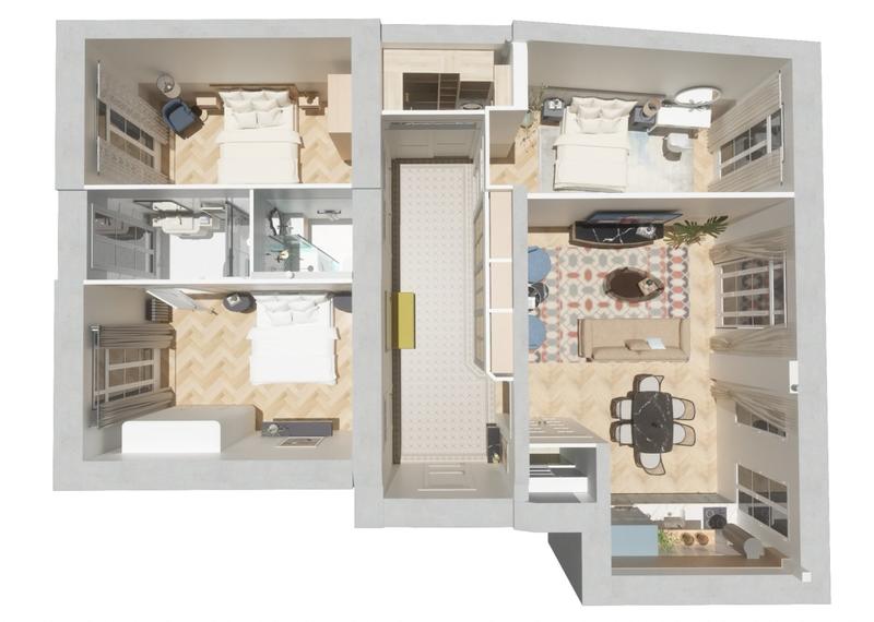 Appartement - 107 m² - 4 pièces