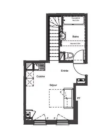 Appartement - 57 m² - 3 pièces