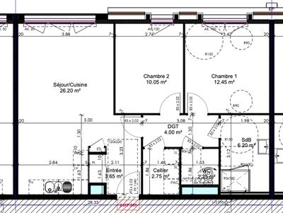 Appartement - 68 m² - 3 pièces
