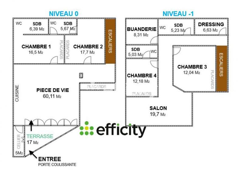 Appartement - 200 m² - 7 pièces