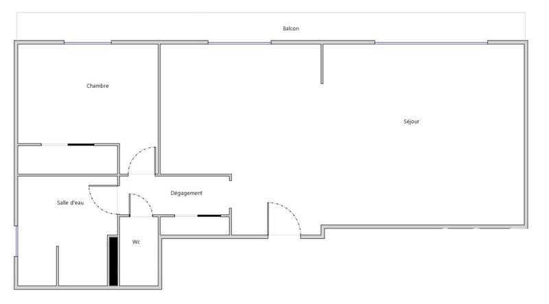 Appartement - 47 m² - 2 pièces