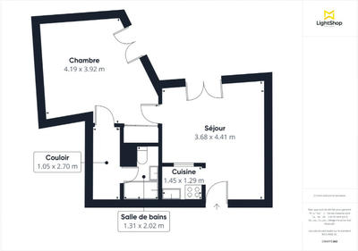 Appartement - 43 m² - 2 pièces