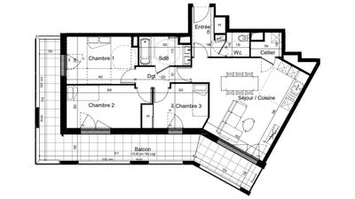 Appartement - 77 m² - 4 pièces