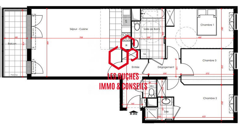 Appartement - 90 m² - 4 pièces