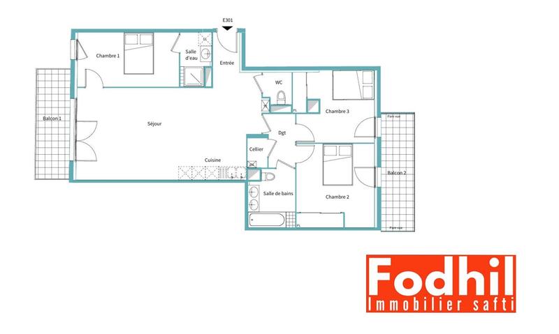 Appartement - 86 m² - 4 pièces