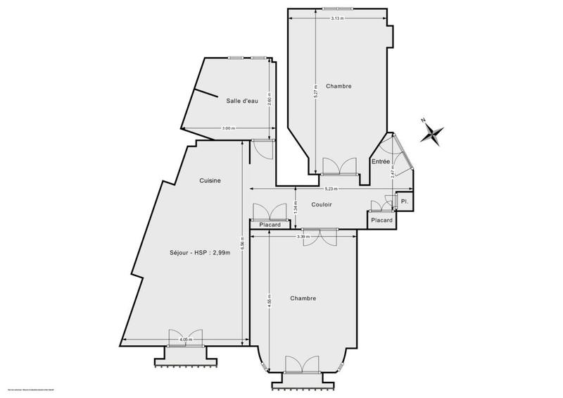 Appartement - 66 m² - 3 pièces