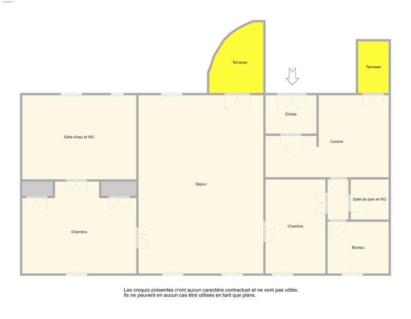 Appartement - 80 m² - 3 pièces