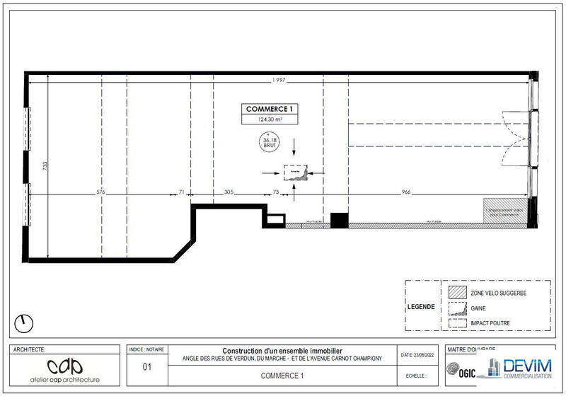 Local commercial - 124 m²