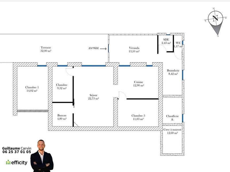 Appartement - 100 m² - 7 pièces