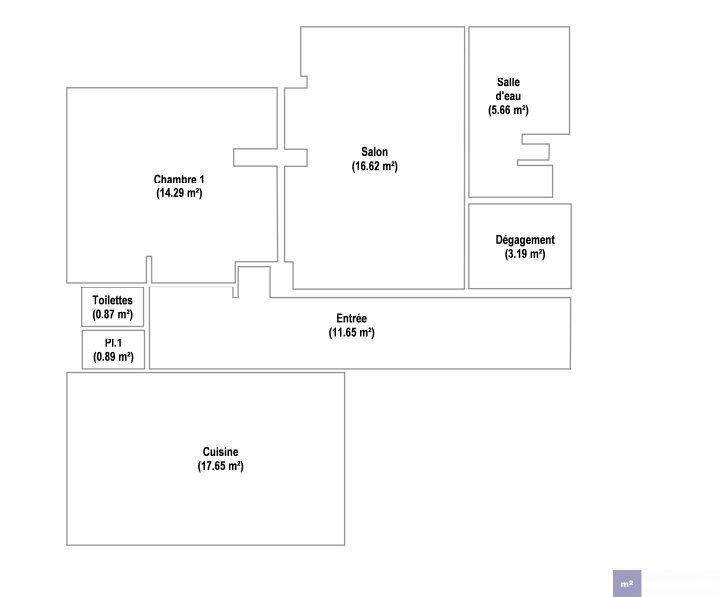 Appartement - 71 m² - 3 pièces