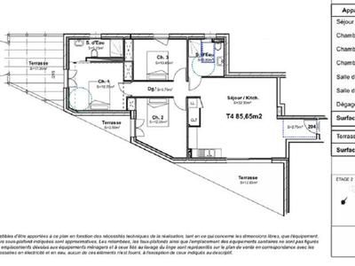 Appartement - 86 m² - 4 pièces