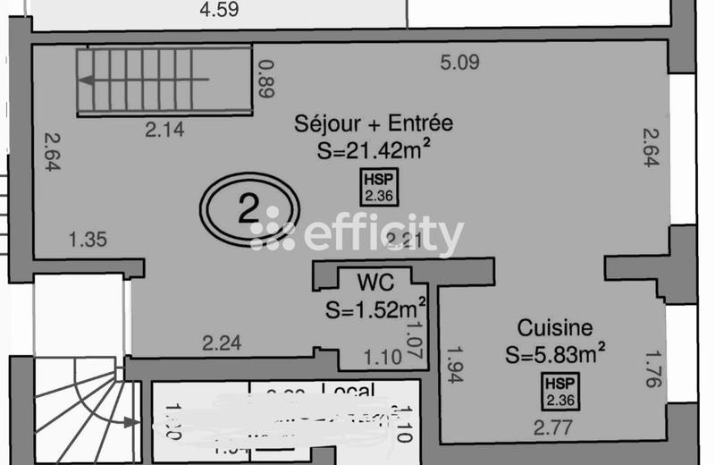 Appartement - 60 m² - 3 pièces