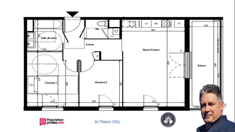 Appartement - 60 m² - 3 pièces