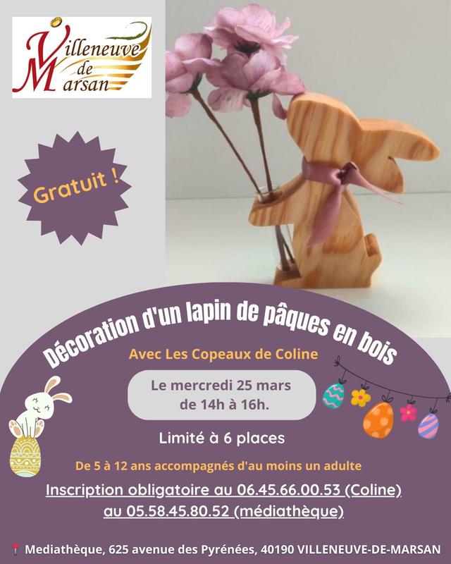Décoration d'un lapin de Pâques en bois