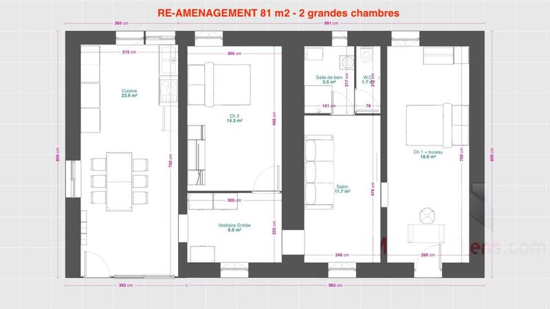 Maison de campagne - 57 m² - 3 pièces