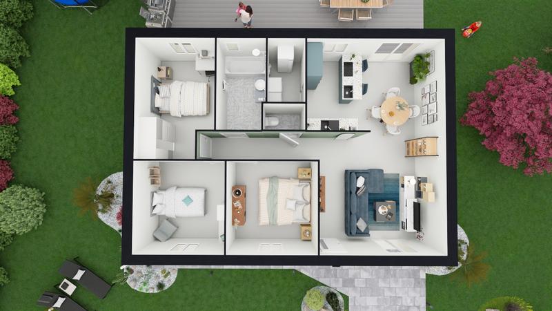 Maison - 80 m² - 5 pièces