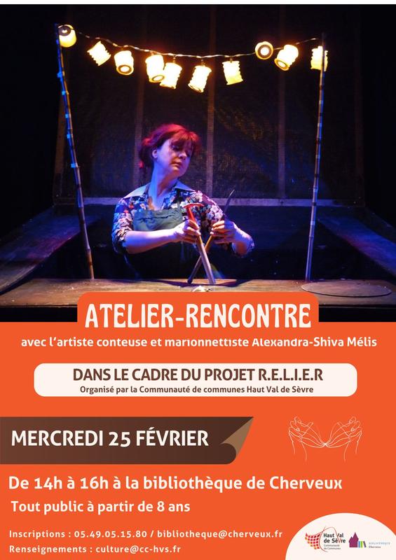 Atelier-Rencontre avec Alexandra Shiva à la Bibliothèque de Cherveux