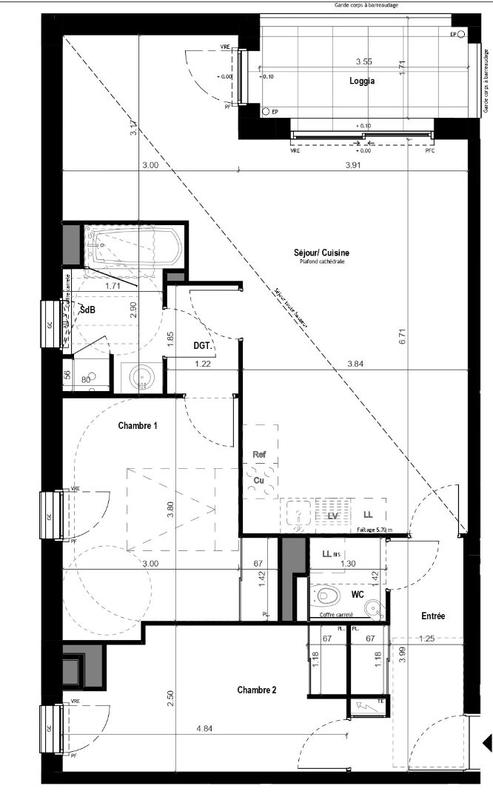 Appartement - 76 m² - 3 pièces