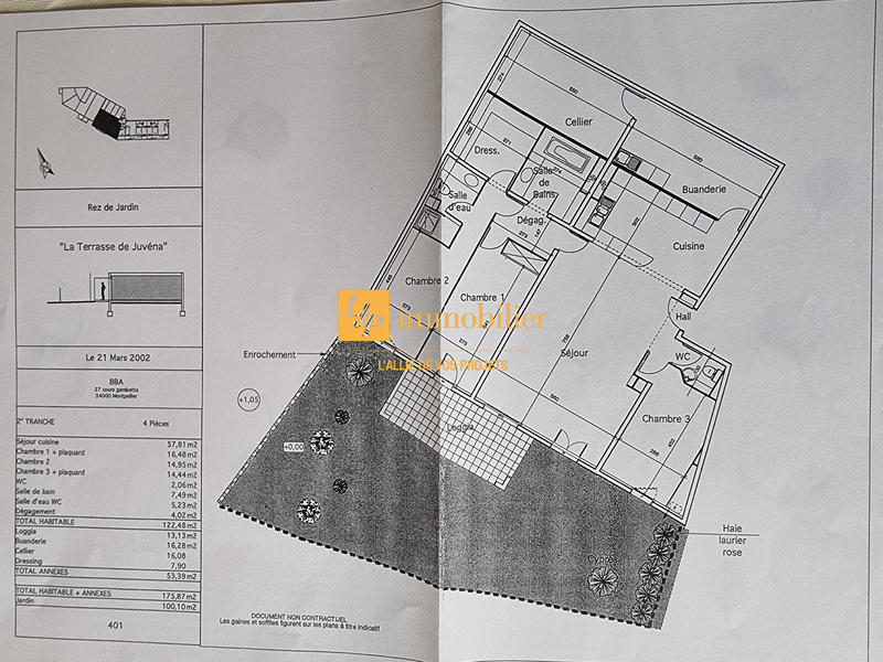 Appartement - 122 m² - 4 pièces