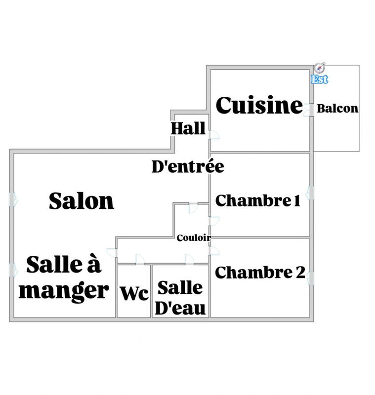 Appartement - 62 m² - 3 pièces