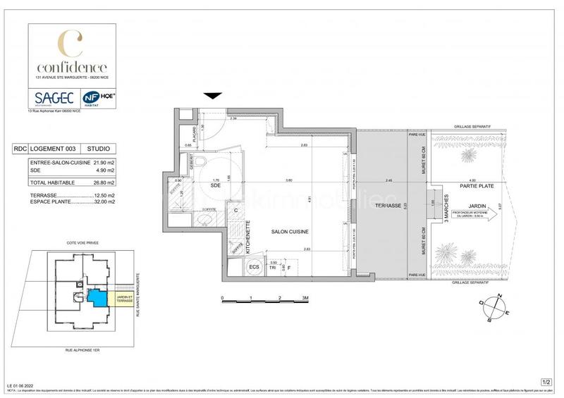 Studio - 26 m² - 1 pièce
