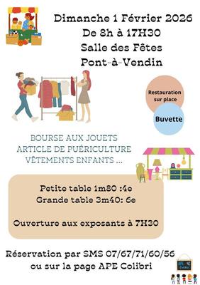 Bourse puériculture, jouets et vêtements enfants