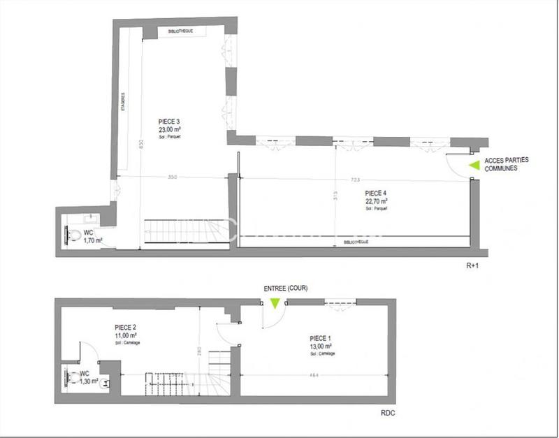 Bureau - 73 m² - 4 pièces