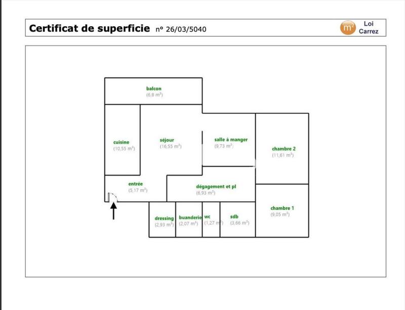 Appartement - 86 m² - 4 pièces
