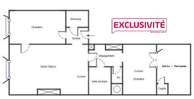 Appartement - 53 m² - 3 pièces