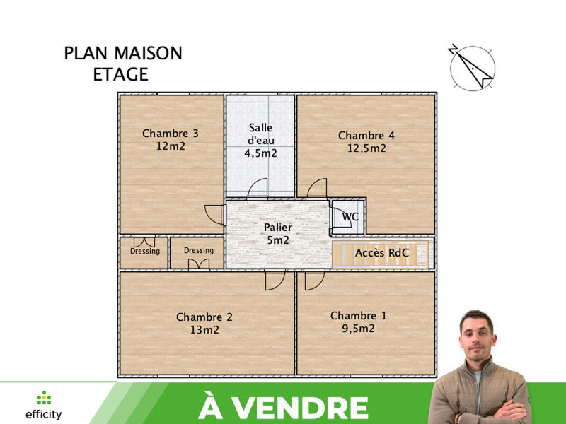 Maison de ville - 153 m² - 6 pièces