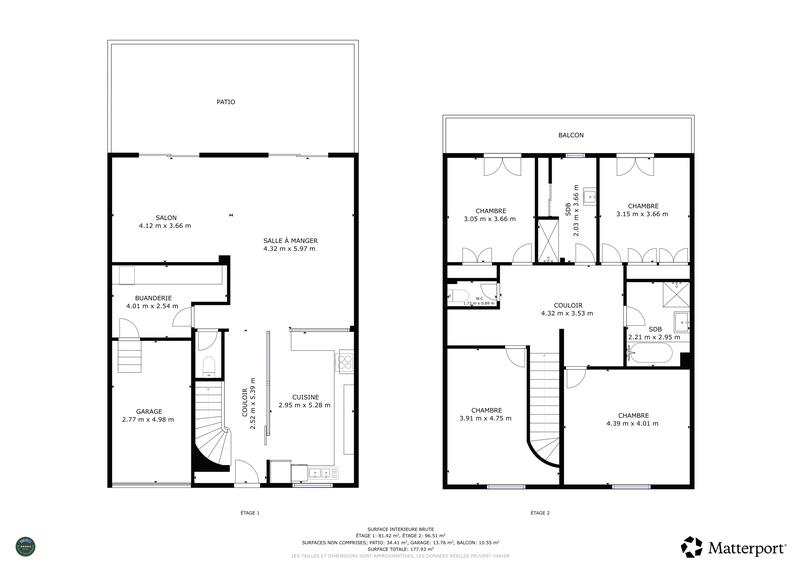 Maison de ville - 160 m² - 5 pièces