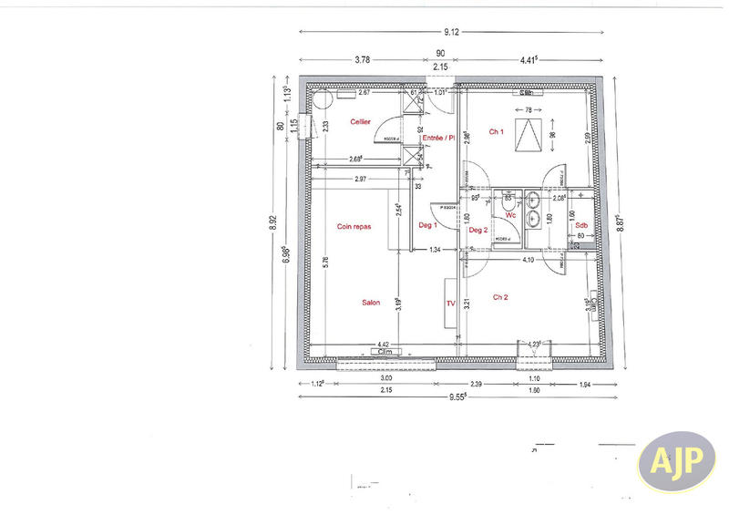 Maison - 67 m² - 3 pièces