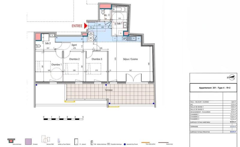 Appartement - 96 m² - 4 pièces