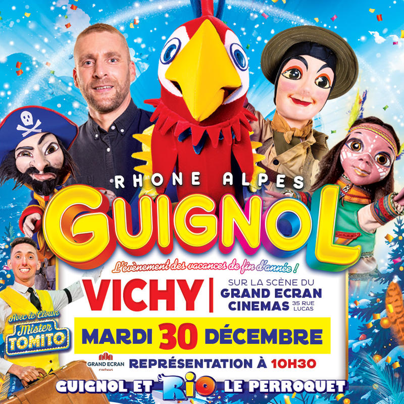 Guignol Rhône Alpes et Rio le majestueux perroquet 🦜