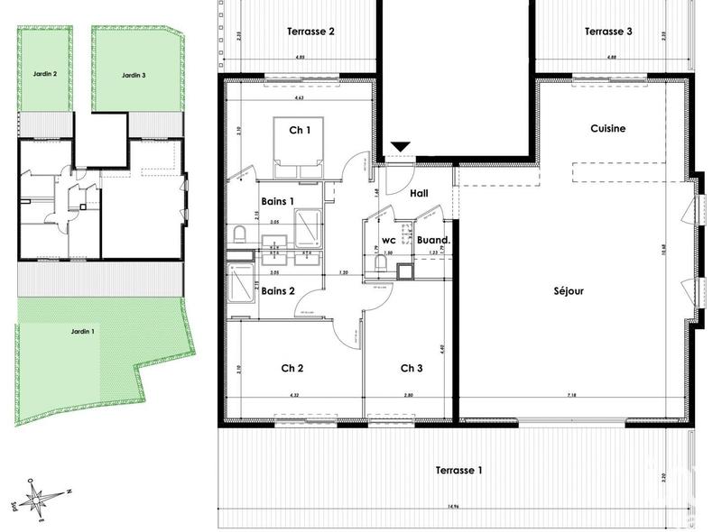 Appartement - 138 m² - 4 pièces