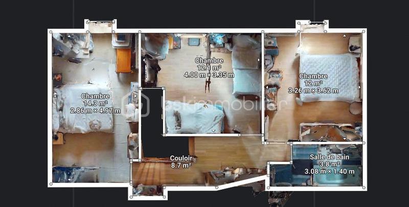 Maison de ville - 90 m² - 4 pièces