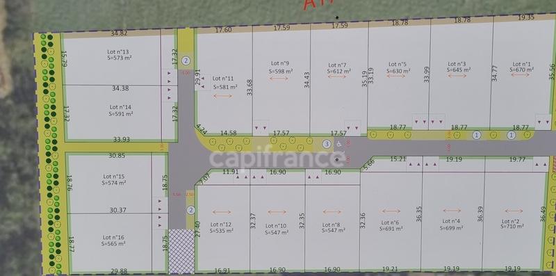 Terrain constructible - 645 m²