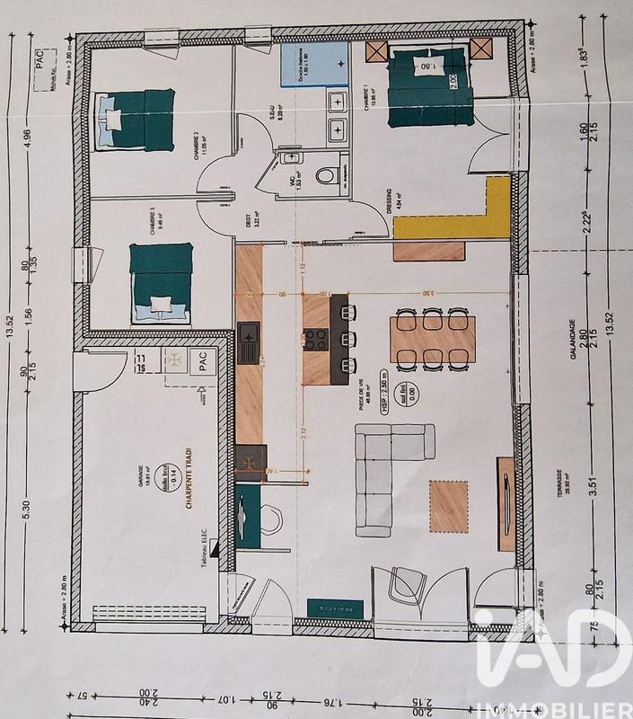 Maison - 95 m² - 4 pièces