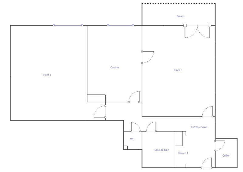 Appartement - 48 m² - 2 pièces