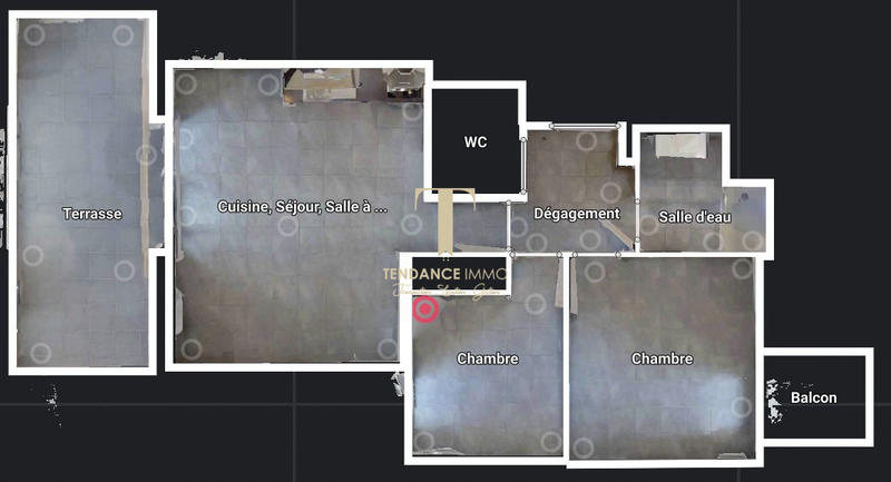 Appartement - 56 m² - 3 pièces