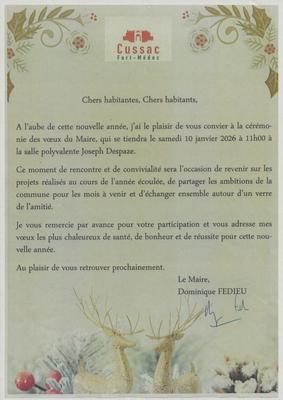 Voeux du Maire et du Conseil Municipal