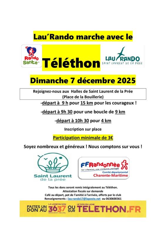 Marche pour le Téléthon 2025